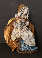 Vintage 17” Holy Mother Christ Child Sculpture Prof E Pattarino Catholic Italy picture