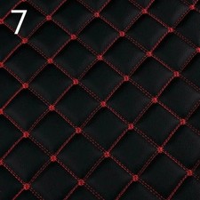 100x158cm Faux Leather Quilted PVC Fabric Car Interior Upholstery Mat picture