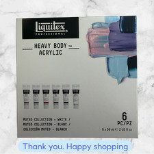 Liquitex Professional Heavy Body Acrylic Set 6x59ml Muted Collection + White NEW picture