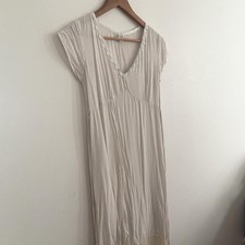 Vintage 90s Silk Cream Slip Dress Made In Australia S picture