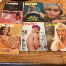 Vintage Cavalier Magazine Lot of 6 Men’s Interest Pulp Magazines 1968- 1969 picture