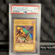 2002 Yu-Gi-Oh Legend of Blue Eyes White Dragon 123 Left Arm PSA 9 - 2216 picture