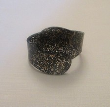Vintage 1950s Lucite Confetti Glitter Hinged Cuff Bracelet picture