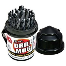 ALFA TOOLS S250190DM 29pc HSS Split Point 135 ECO Pro Jobber Drill Bit Mug Set picture