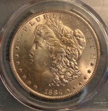 PCGS 1884-O MS64+ Morgan Silver Dollar, Blue Label NFC Shield Security True View picture