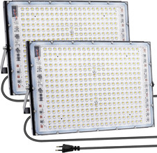 300W LED Flood Light Outdoor, 2 Pack 30000LM LED Floodlight 6500K Daylight White picture