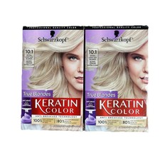 Lot 2 Schwarzkopf Keratin Color Permanent Hair Color 10.1 Extra Light Ash Blonde picture