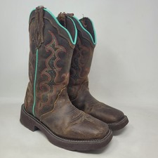 Justin Gypsy Boots Womens 7.5B Brown Leather Raya Western Cowgirl Rodeo GY2900 picture