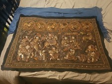 Vintage Burmese Kalaga Tapestry 44x35
