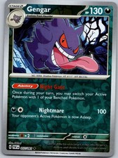 Gengar 057/091 Reverse Holo Paldean Fates Pokemon UC NM/M picture