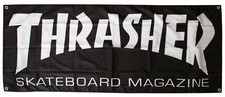 Thrasher MAGAZINE LOGO Skateboard Banner BLACK 58