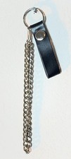 Vtg Replacement Wallet Chain Leather Belt Loop Strap 12” Chain Biker Trucker picture