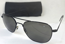 AO AMERICAN OPTICAL Original Pilot Black Frame 57[]20 145 Black Lens W/ Case picture