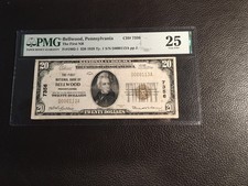 20.00 1929 national Bellwood Pennsylvania PMG 25VF picture