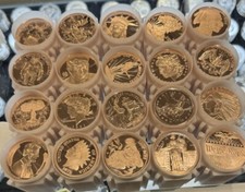 LOT OF 100 X 1 OZ MIXED .999 FINE COPPER ROUNDS BULLION picture