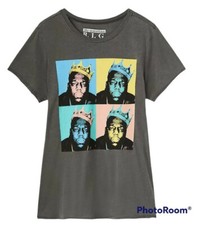 Torrid Notorious Biggie Smalls Pop Art Tee Grey Hip-hop 0X 12 Large Scoop Neck picture
