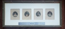 Lady Hamilton & Other Portraits Antique Orig Watercolor & Ink Art 19th C Signed picture