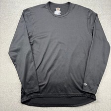 Champion DuoFold Black Long Sleeve Crewneck Base Layer T Shirt Mens L Hiking picture