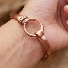 1 Pc Pure Copper Bangle, Unisex Cuff Bracelet, Healing Bangle Openable picture