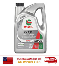 Castrol GTX Full Synthetic 0W-20 Motor Oil, 5 Quarts picture
