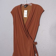 Vintage BCBG Max Azria Wrap Dress Large Y2K Corp Core Preppy Academia USA NWT picture