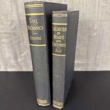 Vintage McGraw Hill Hardcover Textbooks 1940s Soil Mechanics Road Construction picture