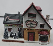 1998 Lemax Village The Cranberry Bog Fresh Trees & Wreaths Lighted Christmas picture