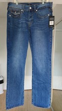 True Religion Jeans Men's Blue Straight Leg Ricky Big T Flap Pocket picture