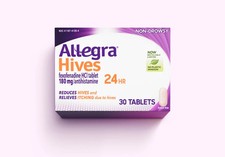 Allegra Hives Fexofenadine HCI 180 mg Tablets 24 Hour Non-Drowsy 30 Count picture