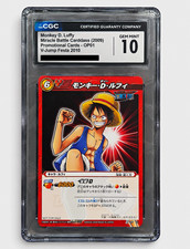 2009 One Piece Monkey D. Luffy OP01 V-Jump Festa Promo CGC 10 Gem Mint Rare picture