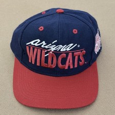 Vintage Arizona Wildcats Hat Cap Snap Back Mens One Size Blue Red NCAA The Game picture