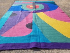 Vintage Traditional Handmade Inaluxe Drift Abstract Patterned Wool Rug 6.9x4.11f picture