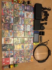 Nintendo Switch 32GB Handheld Console - Neon Yellow/Neon Blue And Game Lot picture