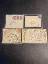 Lot of 4 Vintage & Antique British Postal Covers - Wisbech Cambridgeshire Intere picture