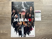 Melissa Barrera Liana Liberato Dual Signed Scream 11x17 Photo JSA COA Ghostface picture