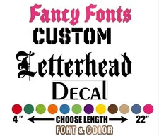 Custom Fancy Text Vinyl Lettering Sticker Decal Window Trailer Business Car Name picture