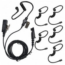 2-Wire Acoustic Tube PTT Mic Earpiece Headset for Motorola Radios EX600 EX500 picture