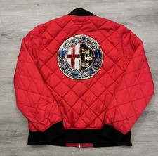 Supreme Alfa Romeo Quilted Full Zip Bomber Jacket Logo Embroidered Size L picture