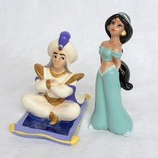 Vintage Disney Aladdin & Princess Jasmine Figurines Disney World 2 Pc Excellent picture