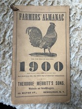 Antique Lot 5 Farmers Almanacs 1900 - 1905 Consecutive Years Newburgh NY picture
