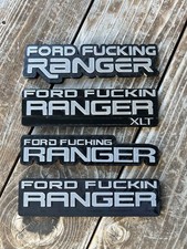 Ford F@#$%&? Ranger funny car badges emblems in Many styles ( set of 2 ) picture