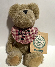 Boyds Bears Bearwear Bosley Beige Plush Teddy Bear w/ Bandana, Tag picture