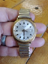 VINTAGE 1970s Men’s Swiss Made ELGIN AUTOMATIC 17Jewel - RUNNING FINE  picture