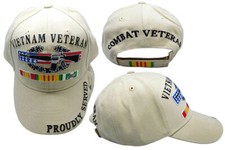 VIETNAM COMBAT VETERAN PROUDLY SERVED EMBROIDERED BASEBALL CAP picture