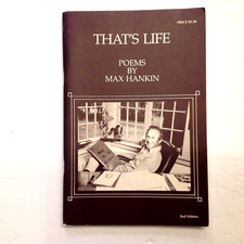 That's Life Poems by Max Hankin - Softcover 2nd Edition Signed 1980 picture