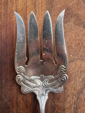 Durgin Shreve & Co Sterling Silver Art Nouveau Salad Serving Fork c1900 Antique picture