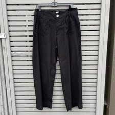 Maeve Anthropologie Colette Magic Fabric Full Length Black Pants Size 16W picture