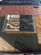 Pendleton King Quilt Set Tumalo Green Cotton New picture