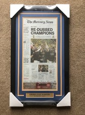 G.S. Warriors 2017 NBA Champion The Mercury News Original Newspaper Frame Durant picture