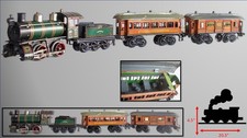 1910-1918 Vintage German 0-gauge Bing clockwork Continental Train Set picture